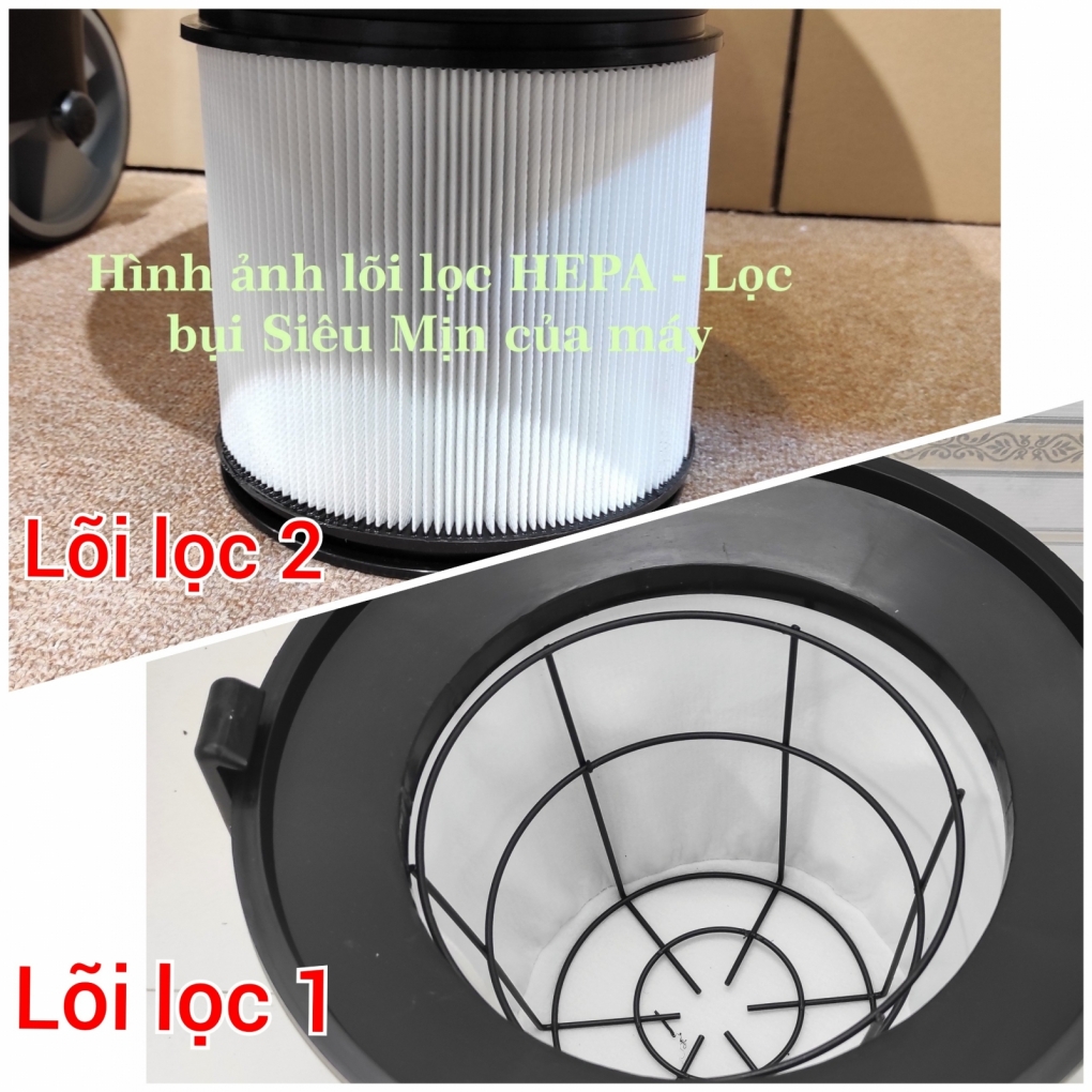 Máy Hút Bụi Nước Công Nghiệp và Nhà Xưởng 60 Lít (3600W) Model: DV2-60JP - [2 Lõi Lọc HEPA]